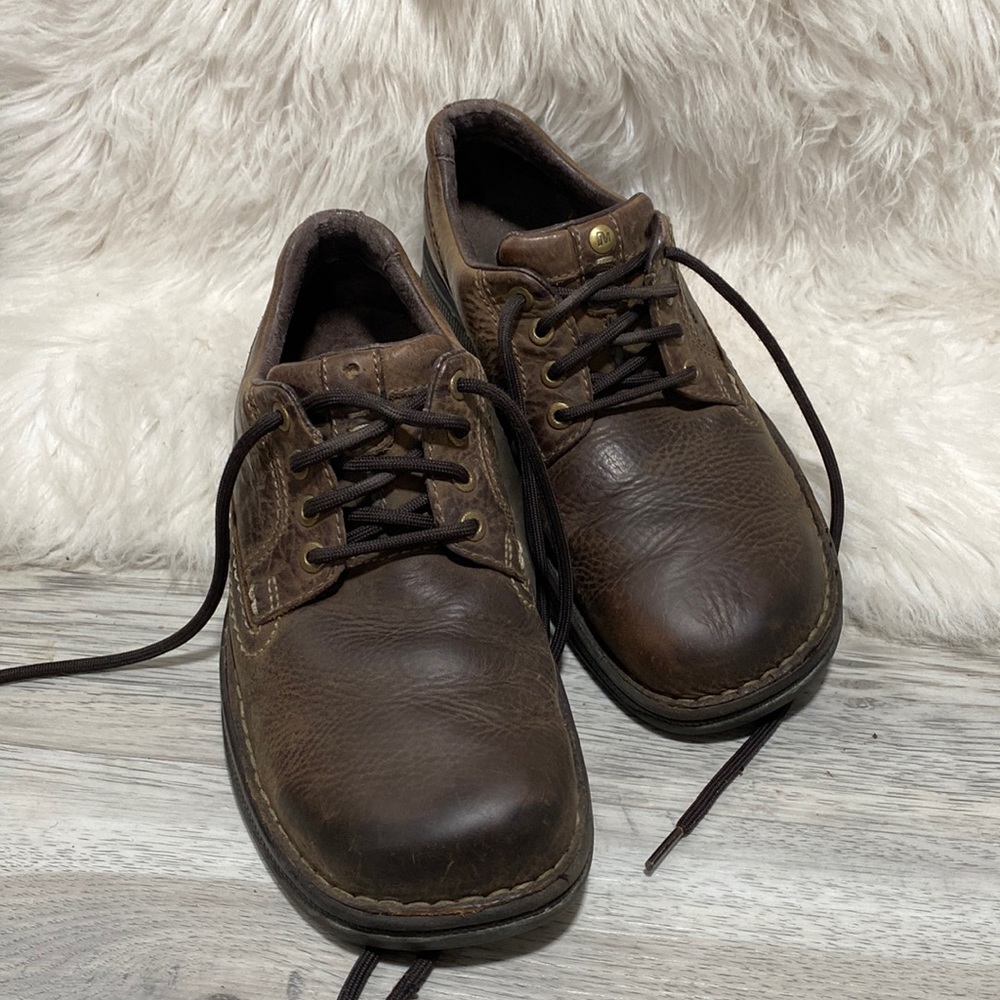Merrell World Rambler Mens Size 8 Shoes Dark Earth Brown Leather J45097